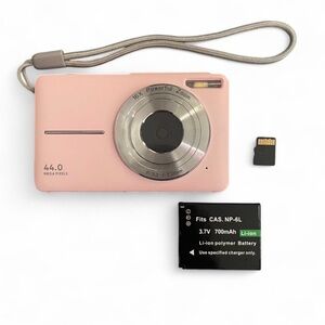 Pink Digital Camera with 16X Zoom
